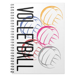 Cuaderno Bolas de voleibol neón
