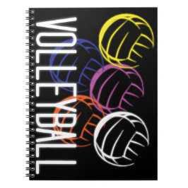 Cuaderno Bolas de voleibol neón