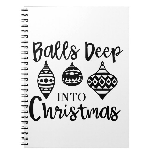 Cuaderno Bolas Profundas En Navidades Navidades divertidos  (Frente)