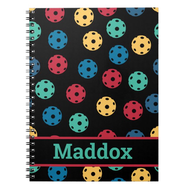 Cuaderno 😍 bolas retro / negro (Frente)
