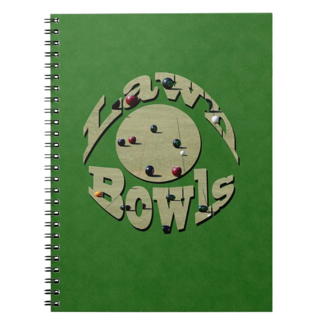 Cuaderno Bolas verdes de césped denim, bloc de notas (Frente)