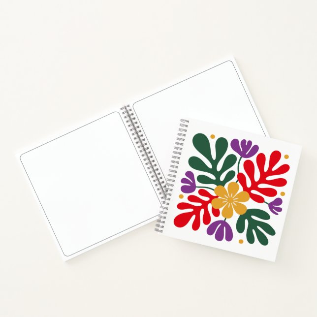 Cuaderno Bold Abstract Notebook Floral Matisse Style Art (Interior)