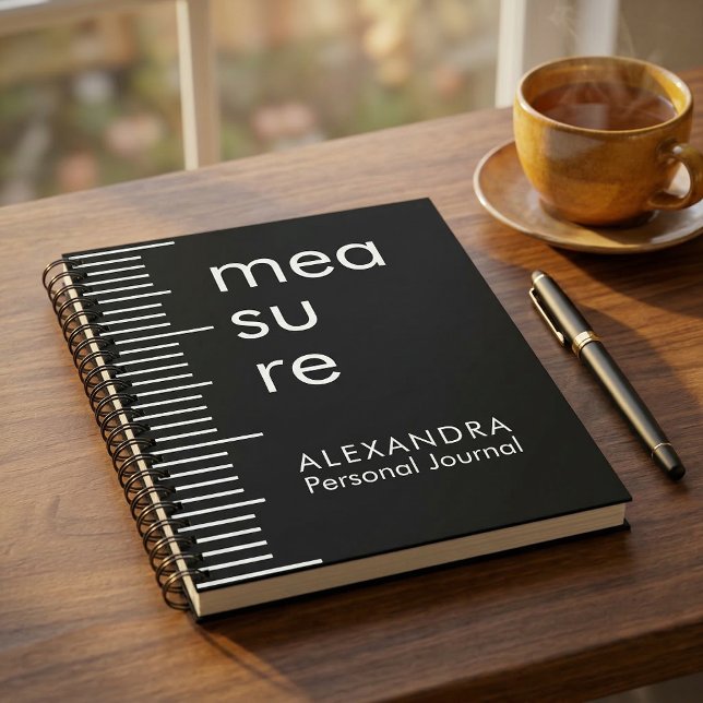 Cuaderno Bold Black White Measure Personal Journal (Subido por el creador)