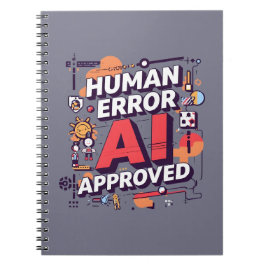 Cuaderno Bold “Human Error, AI Approved” Digital Art