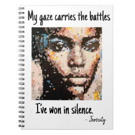 Cuaderno Bold Pixel Portrait in Vivid Tones