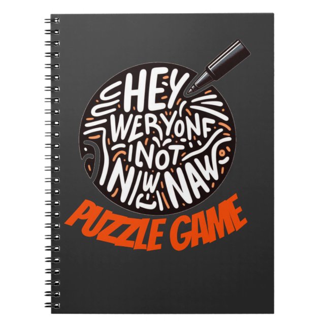 Cuaderno Bold Puzzle Quote Typography Art (Frente)