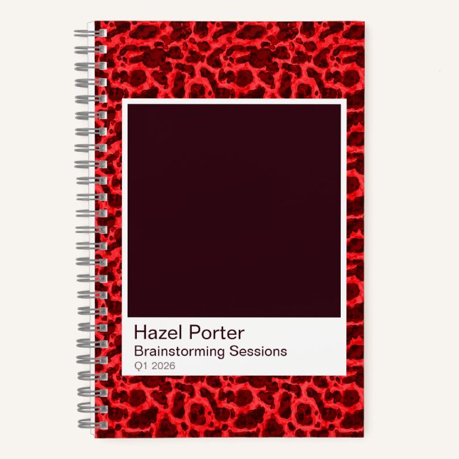 Cuaderno Bold Red Tortoiseshell Watercolor Notebook (Anverso)