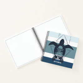 Cuaderno Boletín de bala de tortuga geométrica moderna
