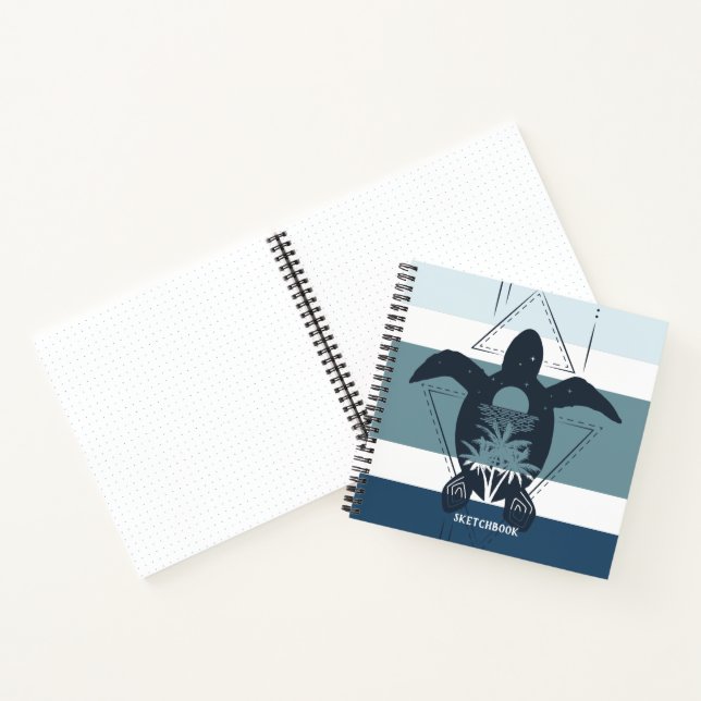 Cuaderno Boletín de bala de tortuga geométrica moderna (Interior)