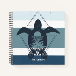 Cuaderno Boletín de bala de tortuga geométrica moderna