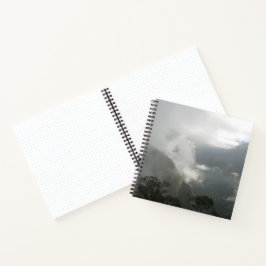 Cuaderno Boletín de balas de nubes de niebla gris