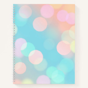 Cuaderno Boletín de bulto Pastel Bokeh / Bloc de notas en l