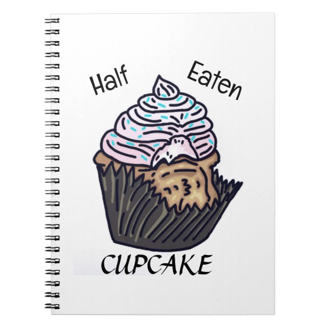 Cuaderno Boletín de cupcake medio comido (Frente)