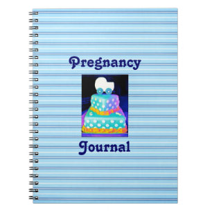 Cuaderno Boletín de Embarazo de Baby Boy Buggy Cake
