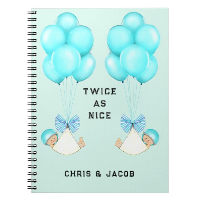 Cuaderno Boletín de Embarazo Gemelas (Frente)