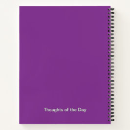 Cuaderno Boletín de flores de astro morado - Personalizado