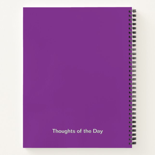 Cuaderno Boletín de flores de astro morado - Personalizado (Reverso)