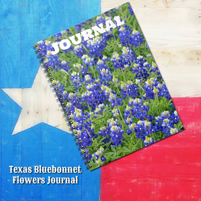 Cuaderno Boletín de Flores de Texas Bluebonnets (Texas Bluebonnet flowers journal notebook.)