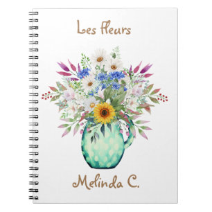 Cuaderno Boletín de Flores de Verano Brillante y Alegre