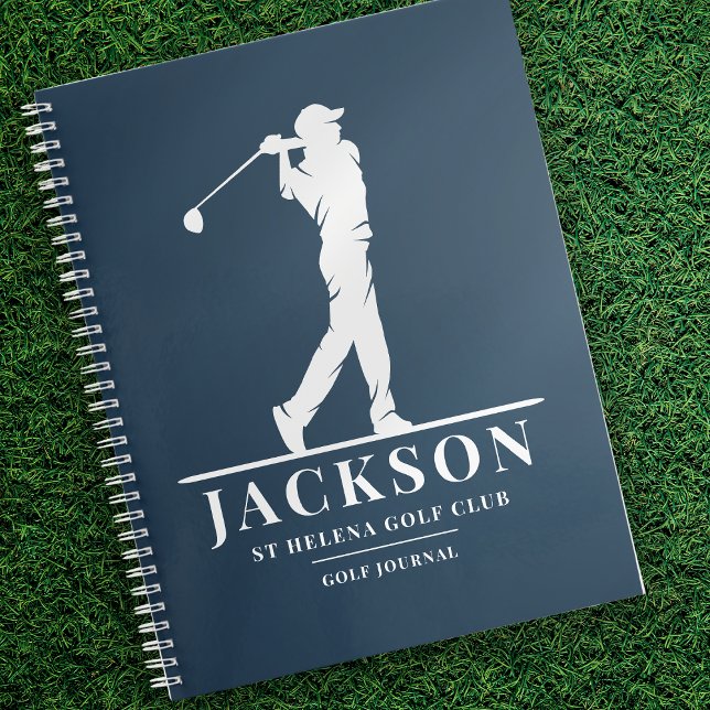 Cuaderno Boletín de golf de Monograma Personalizado de Navy (Subido por el creador)