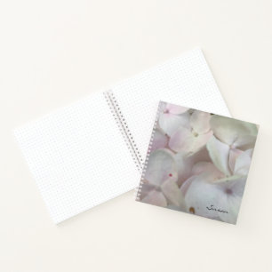 Cuaderno Boletín de la bala de la hidrangea rosa pastel