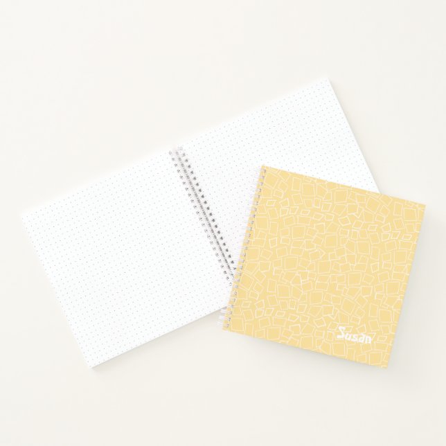 Cuaderno Boletín de la bala de mosaico blanco moderno amari (Interior)