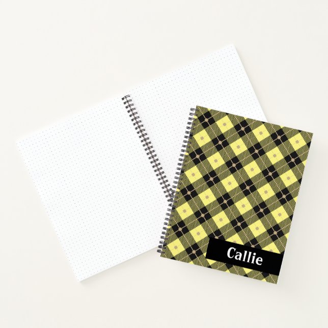 Cuaderno Boletín de la bala de plástico negro y amarillo (Interior)