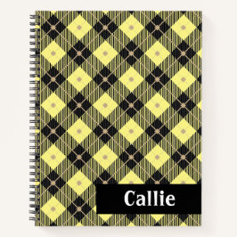 Cuaderno Boletín de la bala de plástico negro y amarillo