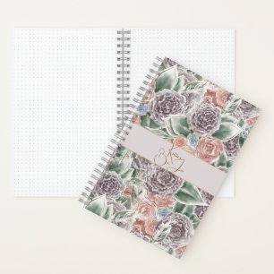 Cuaderno Boletín de la bala floral de Cottagecore whimsy