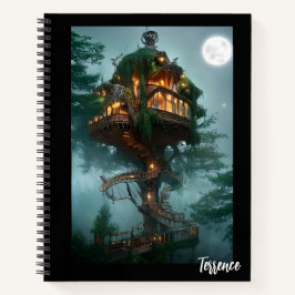 Cuaderno Boletín de material de arte digital Fantasy Tree H