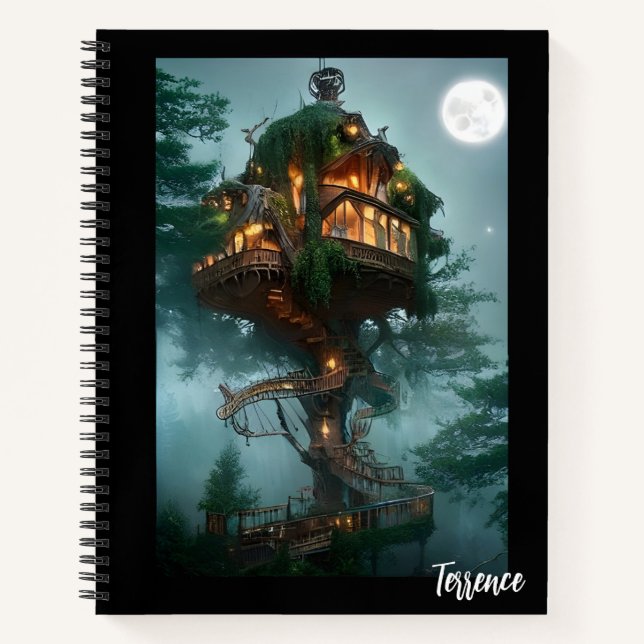 Cuaderno Boletín de material de arte digital Fantasy Tree H (Anverso)