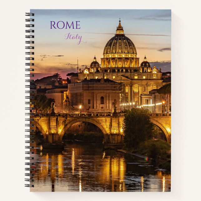 Cuaderno Boletín de notas de Roma Italia con espiral escéni (Anverso)