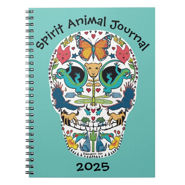 Cuaderno Boletín de notas para el cráneo de azúcar de anima (Frente)