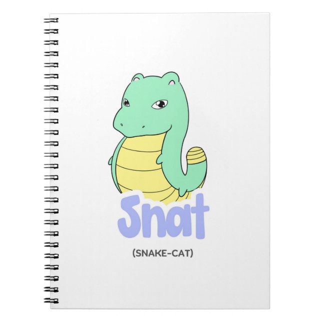 Cuaderno Boletín de papel/Diario con pinzas (Snake + Cat) (Frente)