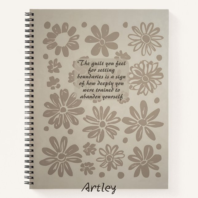 Cuaderno Boletín de Personalizado de estampado floral gris  (Subido por el creador)