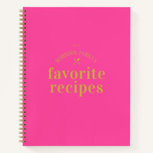 Cuaderno Boletín de recetas estilizadas modernas de café ca