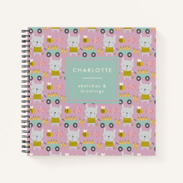Cuaderno Boletín de sketchbook personalizado para animales