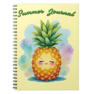 Cuaderno Boletín de verano feliz piña