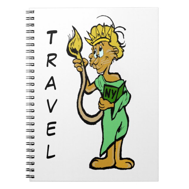 Cuaderno Boletín de viajes de leones de Nueva York (Frente)