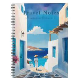 Cuaderno Boletín de viajes personalizado de verano en Greci
