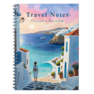 Cuaderno Boletín de viajes personalizado de verano en Greci