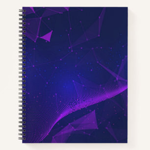 Cuaderno Boletín de viñeta geométrica púrpura / bloc de not