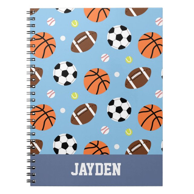 Cuaderno Boletín deportivo de patrón de bolas (Frente)