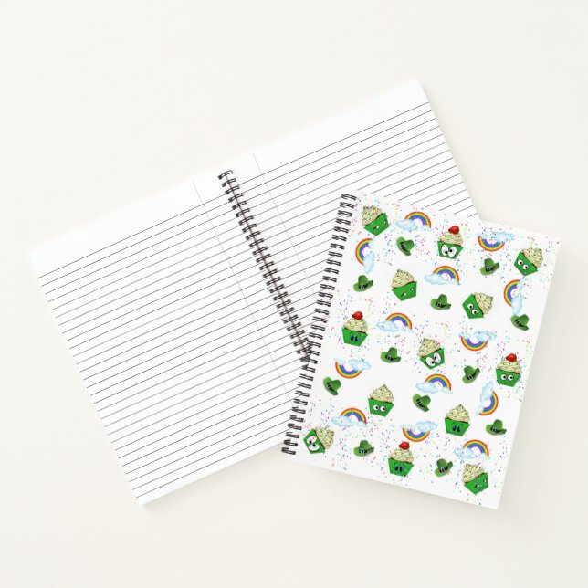 Cuaderno Boletín espiral para pasteles de San Patricio (Interior)