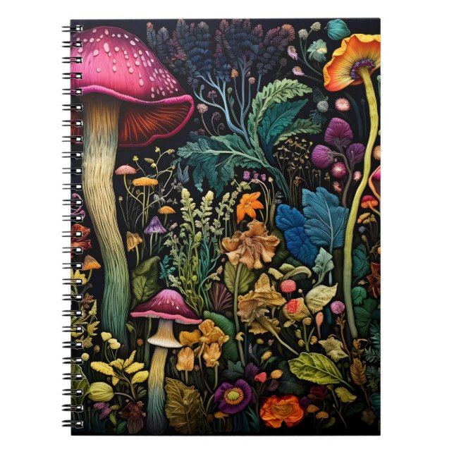 Cuaderno Boletín para hongos Forager Forest (Frente)