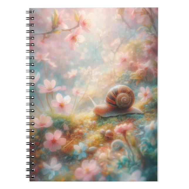 Cuaderno Boletín para ordenador portátil Flower Garden Snai (Frente)