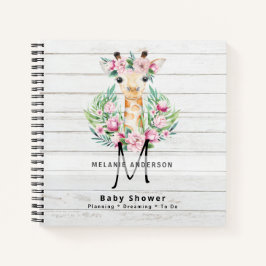 Cuaderno Boletín para portátiles Boho GIRAFFE Baby Shower P