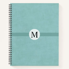 Cuaderno Boletín verde de huevo de pato monograma para ella