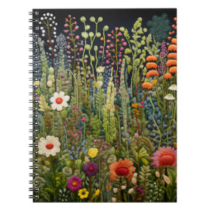 Cuaderno Boletín y Diario de Herbalist's Garden Embroidered