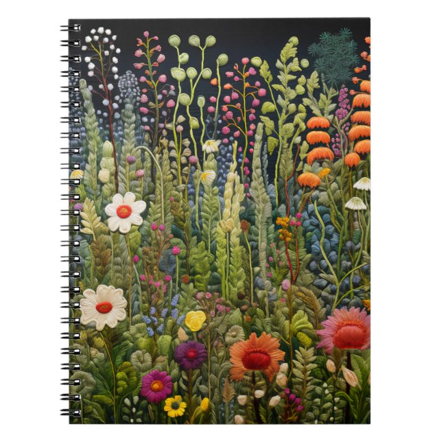 Cuaderno Boletín y Diario de Herbalist's Garden Embroidered (Frente)